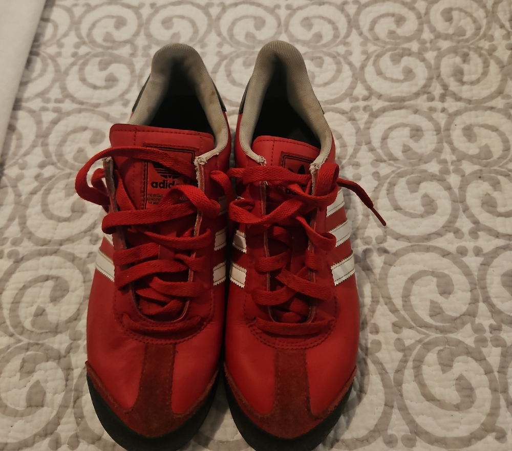 Adidas Red and White Athletic Shoes SAMOA